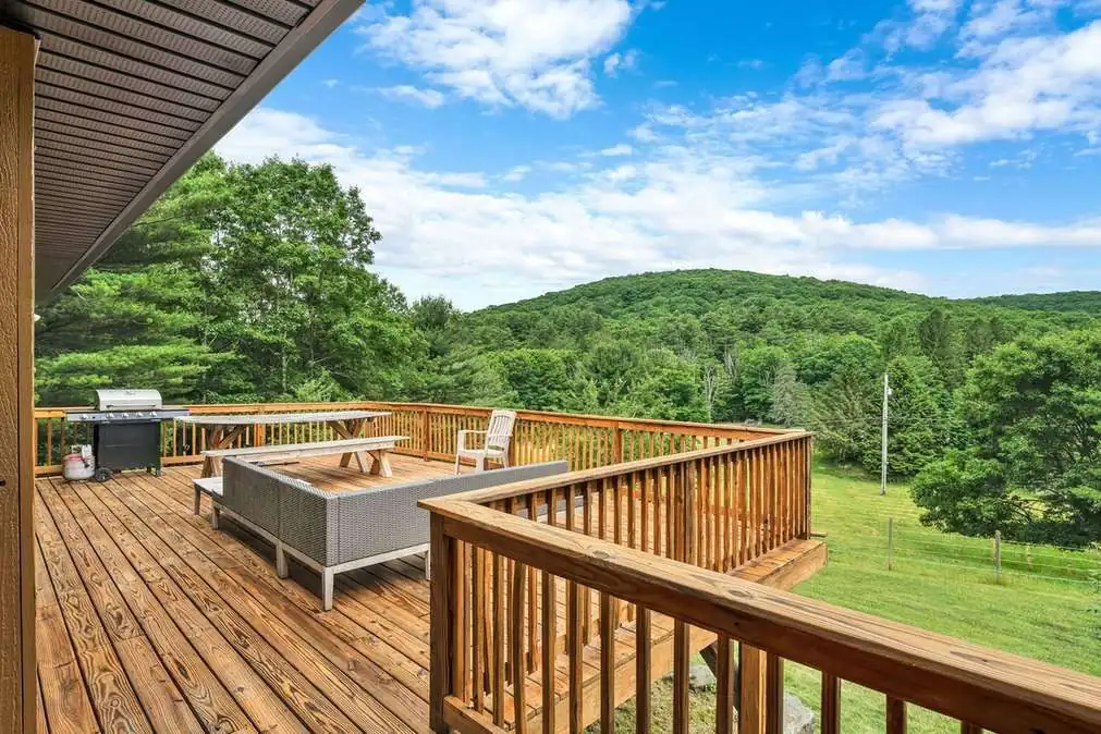 Main House deck looking out over the mountains
