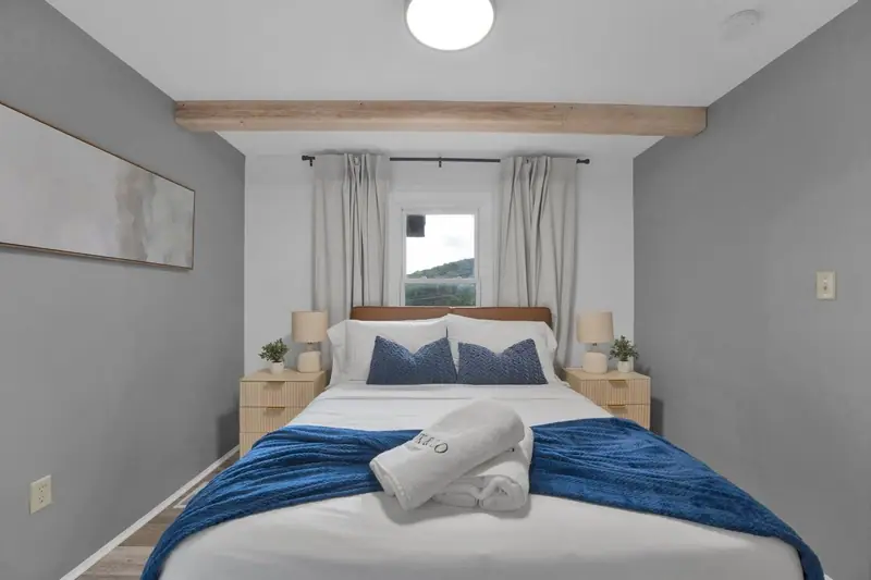 Bedroom 1 with a queen bed