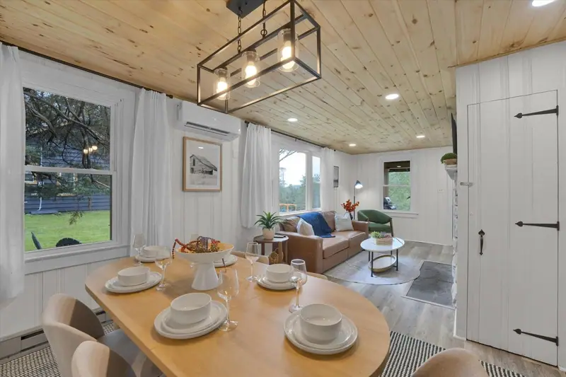 Gather around the table while peaceful country views fill the bright, welcoming room.