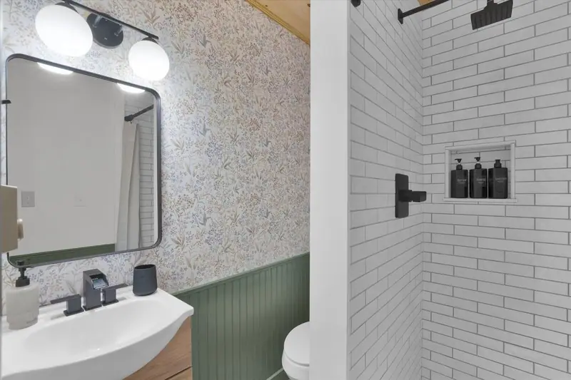 A spa-inspired bathroom with designer finishes