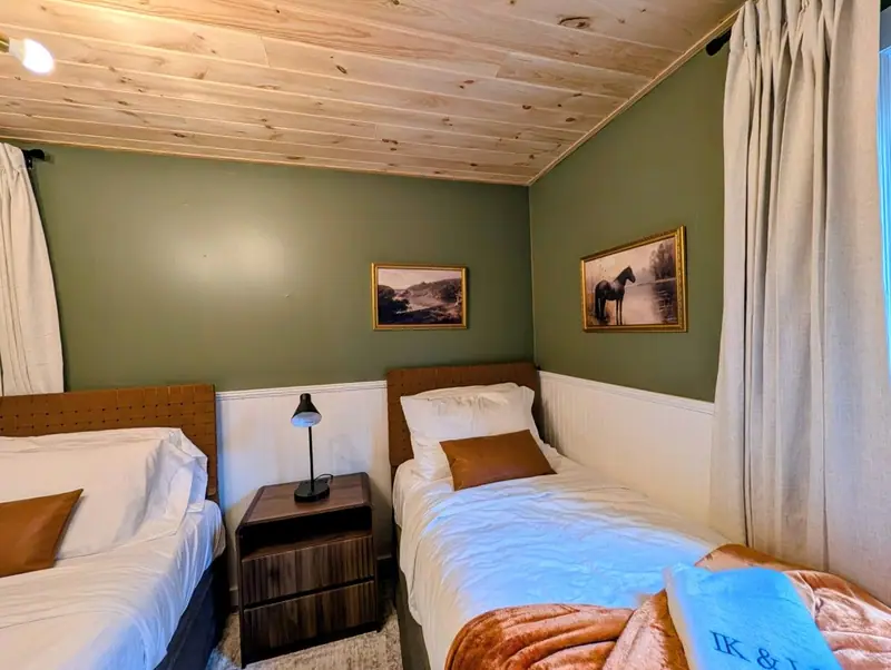 Spot the black horse in the painting! A little nod to the farm right outside your window.