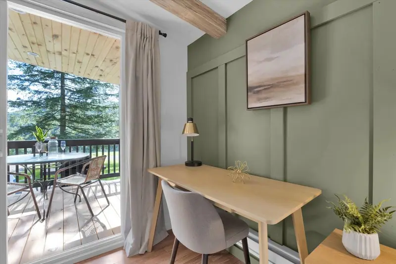 A quiet workspace designed to inspire, seamlessly connected to the mountain breeze.